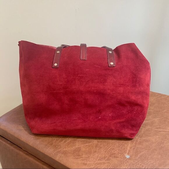 Tiffany & Co. Reversible Burgundy Suede/Leather - Picture 8 of 15